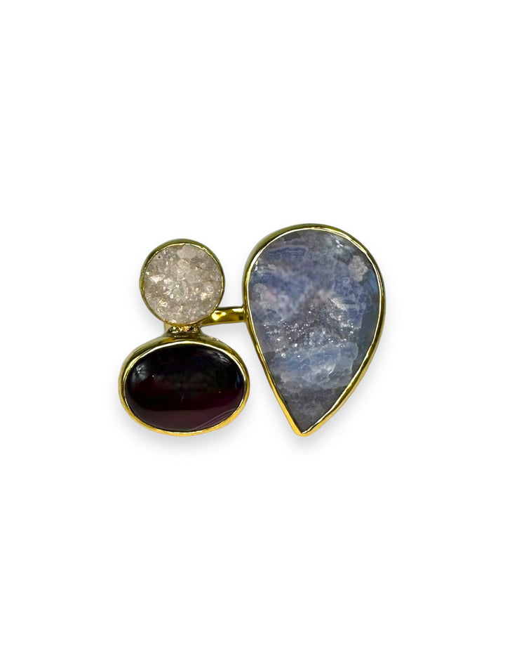 Stacked 3 Stone ring