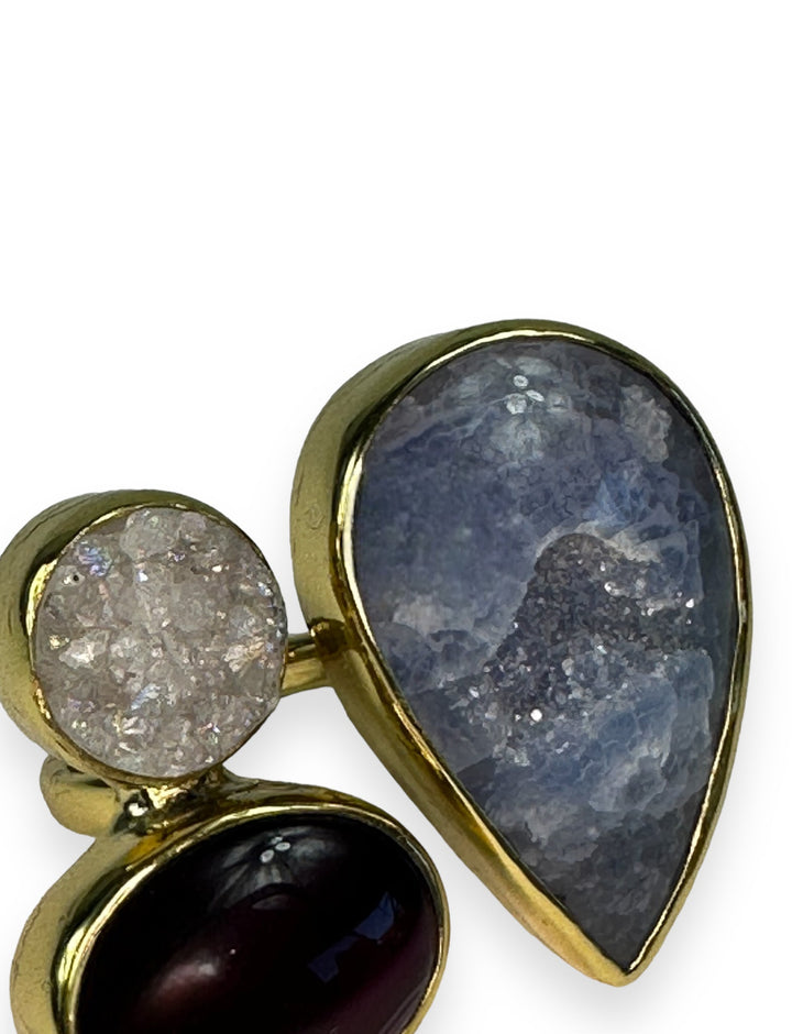 Stacked 3 Stone ring