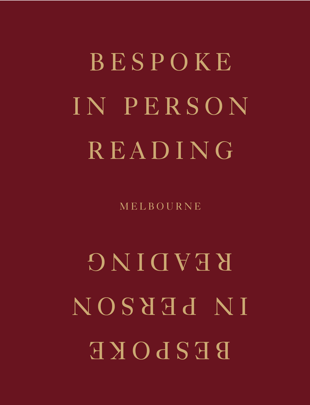 Bespoke In-Person Experience {Melbourne, Australia}