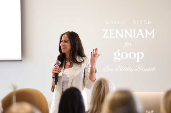 Amy Barbour speaks at Zenniam x Goop Live Boldly Brunch hosted by Kailo Dissh at the Calile Hotel
