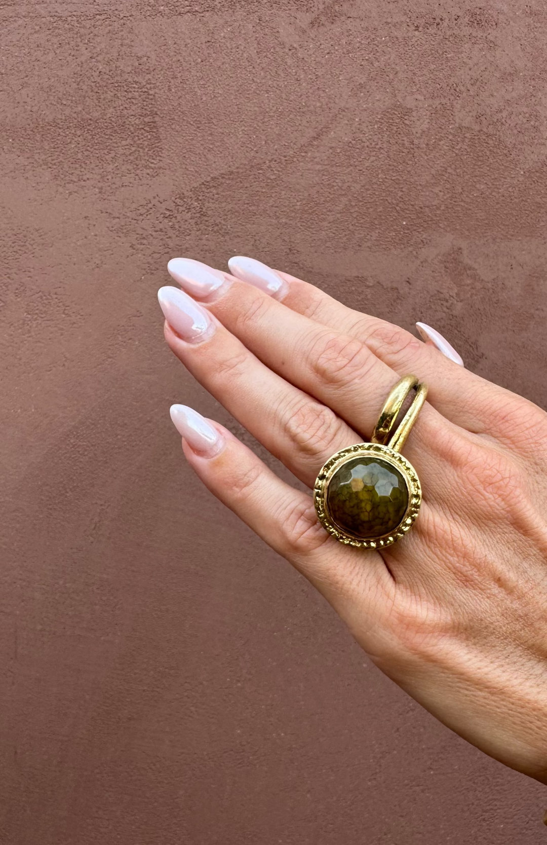 Ball & Chain Two Finger Ring